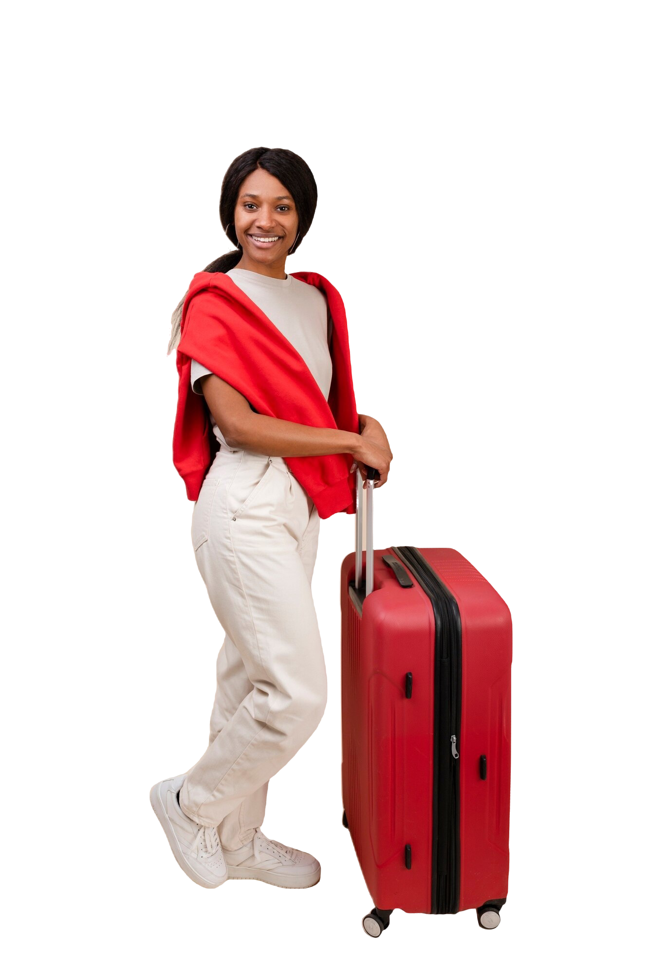 smiley-woman-with-red-baggage-full-shot